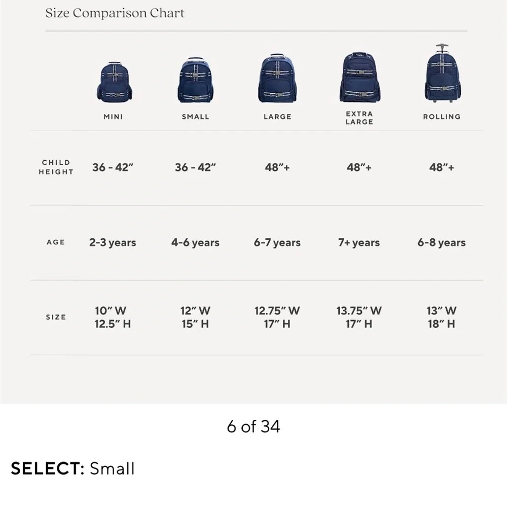 Pottery Barn Kids Navy Solar System Glow-In-The-Dark Mackenzie Backpack, Small